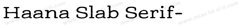 Haana Slab Serif字体转换